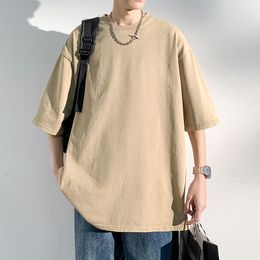 2023 Streetwear Summer Mens Oversized T Shirt Design Batik Acid Washed T-shirts Women Short Sleeve Heavy Fabric Cotton Top Tees