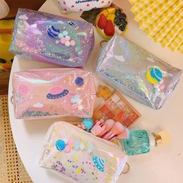 Portable Stationery Box School Pencil Cases Kawaii Organizer Pouch Makeup Case Star