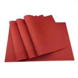 Table Mats 4pcs/lot Red Waterproof Cloth Pad Slip-Resistant Disc Pads Placemat Black Decorations Mat Exquisite TB Sale