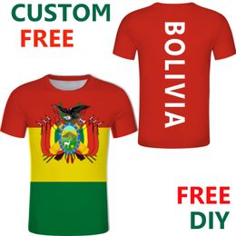 Men's T-Shirts Bolivia T Shirt Free Custom ay-mar Quechua Text Red Cross Bolivian CONMEBOL T Shirt Chuquisaca Flag Youth Football Jersey 230724