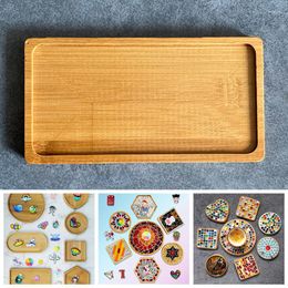 Table Mats DIY Durable Bamboo Coasters Placemats Round Heat Resistant Drink Mat Tea Coffee Cup Pad Children's Handmade Toy Decorative