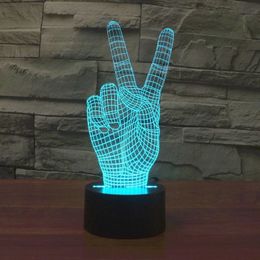 LED Light Sticks foreign trade victory 3D seven Colour touch charging visual gift atmosphere lamp 2889 230724