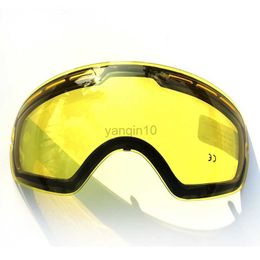 Ski Goggles COPOZZ Brand Original Brightening Lenses for Night of Model GOG-201 Yellow Lens For Weak Light Tint Weather Cloudy HKD230725