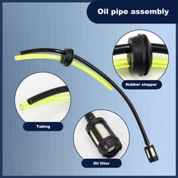 Universal Petrol Strimmer Fuel Hose Pipe With Tank Filter Assembly And Grommet Brushcutter Fuel Hose Trimmer Chainsaw Parts Lawn Mower Gasoline Filter