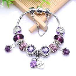 Pan Colored glass Bracelet Love Adjustable Men and women are universal Diy Retro Classic designer Jewelry Party and social gift 16 to 21 cm Purple, pink blue.