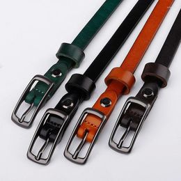 Belts Waist Band Genuine Leather Women's Belt Simple Versatile Cowhide Casual Needle Buckle Decoration Lady Thin