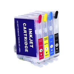 2 Sets Lot Empty 4-Color-set T702 T702XL Refillable Ink Cartridge for Epson WF3730 WF3733 WF2370 Printer Wthout Chip283I