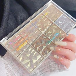 Eye Shadow 8 Colour Highlighter Eyeshadow Palette Long Lasting Shimmer Glitter Eye Shadow Makeup Palette Fashionable Eye Pigments Cosmetics 230724