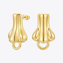 Stud ENFASHION Artificial Human Nose Rings Earrings Women's Gold 3D Dropping Earrings Fashion Jewellery Friends Gift Pendant E1222 230725