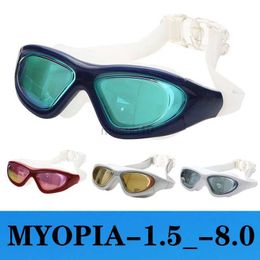 Goggles Myopia Swimming Glasses Men Women anti fog Adult sile adjustable waterproof Pool Diopter swim eyewear Swimming goggles HKD230725