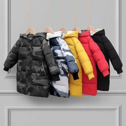 Down Coat Winter Kids Coats Children Boys Jackets Fashion Thick Long Hooded Snowsuit For Girls Teenage Clothes 2-14 Toddler Overcoat Parka HKD230725