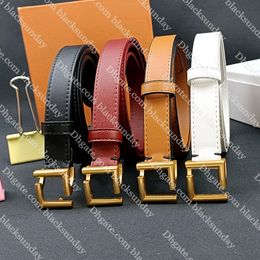 Classic Letter Gold Buckle Belt Luxury Designer Belt For Women Genuine Leather Belts Fashion Thin Waistband Width 2.5cm