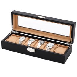 Watch Boxes Cases Watch Box Storage Case Gift Package Jewellery Display Boxes Grids Luxury Faux Leather Soft Protection Organiser Watches 230724