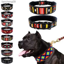 Reflective Collar Adjustable Pet Collar for Medium Large Dogs Pitbull Leash Floral Printed Dog Collar Puppy Collar Pet Supplies L230620