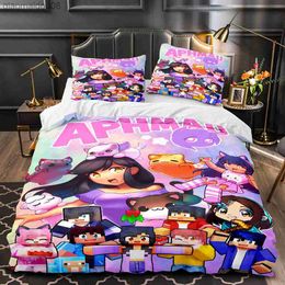 APHMAU Bedding Set Single Twin Full Queen King Size Kawaii Aphmau Bed Set Aldult Kid Bedroom Duvetcover Sets 3D Print 035 L230704