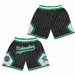 Basketball Shorts Kekambas DUFFY'S SCORE Sewing Embroidery High-Quality Outdoor Sport Shorts Beach Pants Black Stripe New 2023