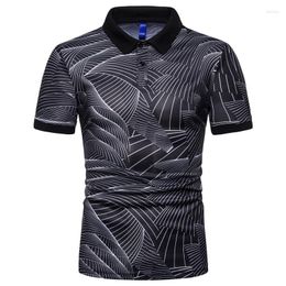 Men's T Shirts 2023 Fashion Loose Size Large Trendy Print Slim Fit Short Sleeve Solid Polo Neck T-shirt Shirt