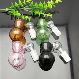 Glass Pipes Smoking blown hookah Manufacture Hand-blown bongs New colored gourd glass bubble head