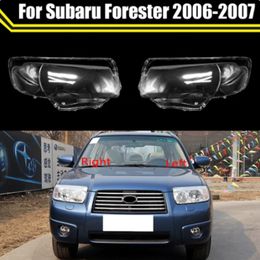 Car Front Glass Caps Headlight Cover Transparent Lampshade Shell Headlamp Lens Waterproof Mask For Subaru Forester 2006 2007