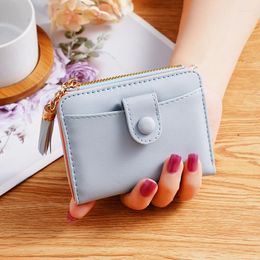 Wallets Women Wallet Female With Rainstone Short Ladies Purse Multifunction Card Holder Bag PU Leather Designer Solid Color