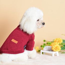 Dog Apparel Pet Clothes High Stretch Sweater Bottoming Shirt Puppy Hoodie Warm Solid Color Coat Cat