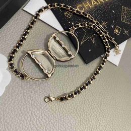 Luxury Necklaces Fashionable 18k Gold Plated Stainless Steel Choker Letter Statement Fashion Womens Necklace Wedding Jewelry Accessories V4QU