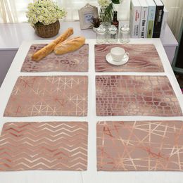 Table Mats Breif Cotton Linen Napkin Pattern Kitchen Accessories Flower Placemat Bowl Cup Mat Dining Pad 42 32cm Home Decor