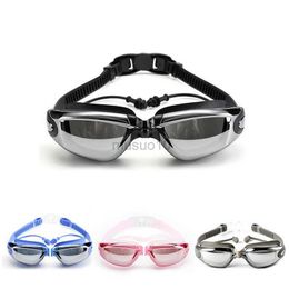 Goggles Men Women Adult Myopia Swimming Goggles Racing Goggles Earplug Professional Pool Glasses anti fog Optical waterproof Eyewear HKD230725