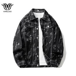 Mens Jackets Denim Jacket Men Casual Jean Streetwear Turn Down Collar Coats Jacktes Jacquard Autumn 230725