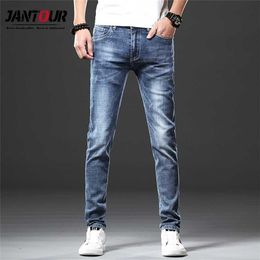 Jeans Jantour Brand Skinny men Slim Fit Denim Joggers Stretch Male Jean Pencil Pants Blue Men's jeans fashion Casual Hombre 210318 L230726