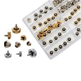 Watch Bands 60pcs Crown for Rlx Copper 5 3mm 6mm 7mm Silver Gold Metal Mixed Stem Repair Parts Assortment Set 230725