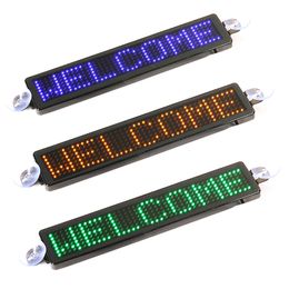 LED Display 23CM Car LED Signage Screen Module Control Bluetooth Programmable Scrolling Message LED Board CAR LED Sign Display Red Text APP 230725