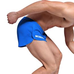 Summer Quick Dry Men Sport Running Shorts Male Athletic Jogging Sweatpants Breathable Side Split Gym Fitness Workout Short Pants