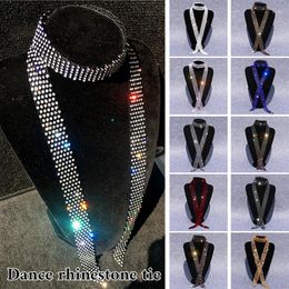 Bow Ties Sequins Rhinestones Belt Men Women Fashion Party Stage Night Club Bar Simple Style Decorative Shiny Accessories