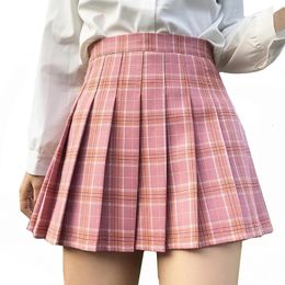 Skirts Kawaii Skirt Pleated Plaid Skirt Black Mini Skirt Sexy Tennis Skirt Y2k Women Anime Skirt Shorts School Harajuku Kawaii Skirt 230725