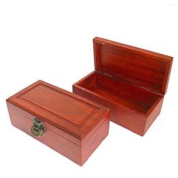 Jewelry Pouches 15cm Mahogany Chinese Vintage Wooden Pearwood Necklace Buddha Beads Po Miscellaneous Lipstick Antiques Storage Box