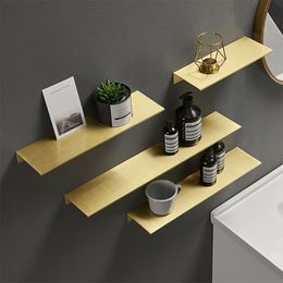 Bathroom Shelves 30-50CM Black White Gold Bathroom Storage Rack Shampoo Cosmetics Shelves Wall Mounted Shower Shelf Home Accessories 230725