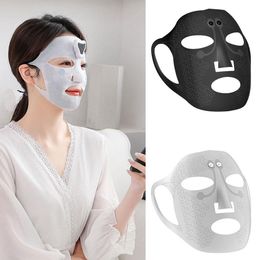Face Massager Electronic Mask Micro Currents Face Lift Skin Whiten Anti Wrinkle Silicone Bandage Mask Gel Face Massager Apparatus Reusable 230725