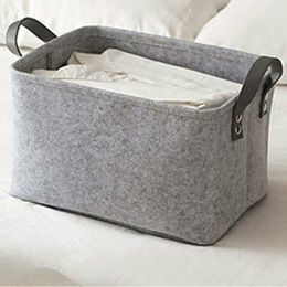 Storage Baskets Laundry Basket Felt Toy Book Foldable Storage basket Dirty Clothes Toys Holder Container Living Room Bathroom Organiser