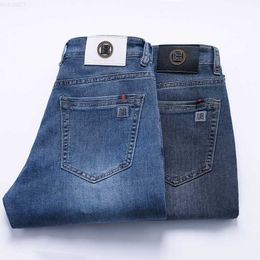 Men's Stretch Regular Fit Spring Fashion Casual Cotton Denim Pants Male Trousers Jeans for Men 230316 L230726