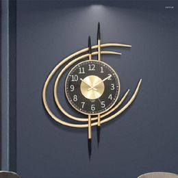 Wall Clocks Creative Modern Minimalist Automatic Mechanical Office Light Luxury Nordic Clock El Lobby Despertador Digital Decor FGM