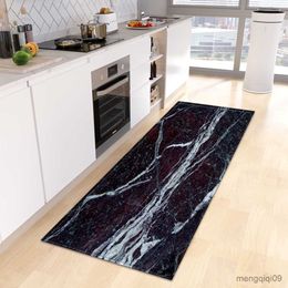 Carpets Custom Marble Kitchen Mat Bedroom Floor Living Room Decor Carpets Entrance Doormat Home Bath Hallway Balcony Anti-Slip Foot Rug R230726