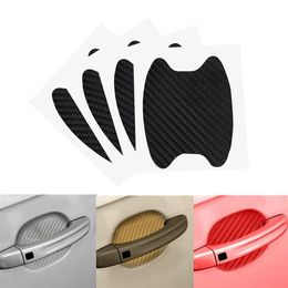 Universal Carbon Fiber Texture Auto Car Door Handle Cup Scratch Protection Films Stickers Protection Film Guards Adhesive Protecto212r