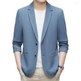 Men's Suits High Quality Korean Style Mens Casual Suit Jacket Coat Men Blazer Slim Fit Thin Man Spring Summer 2023