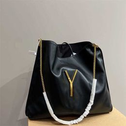 Ybag Shopping Bags Designer Bag Women Black Purse LuxurLeather Large Tote Fashion Chain Underarm Shoulder Womens Handbag 221214