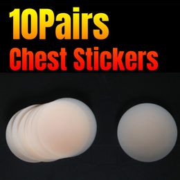 Breast Pad 10Pairs Reusable Nipple Cover Women Silicone Adhesive Nipple Cover Invisible Bra Pad Pasties Strapless Backless Breast Stickers 230726