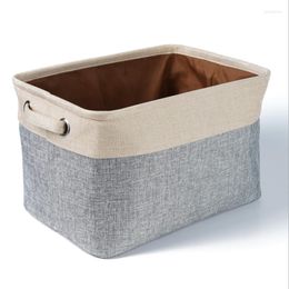 Storage Bags Personalized Pet Dog Toy Basket Canvas Bag Foldable Toys Linen Box Bins Accessories Supplies