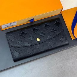 Emilie wallet long purse Leather designer card holder with original box M62369 00