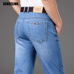 Men's Business Classic Casual Fashion Top Brand Denim Overalls High Quality Trousers Slim Pants Men Jeans 211009 L230726