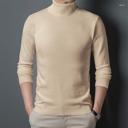 Men's Sweaters 8-color Turtleneck Sweater Male Autumn Winter Style Fashion Casual Slim Fit Solid Colour Warmth Pullover Brand 2023